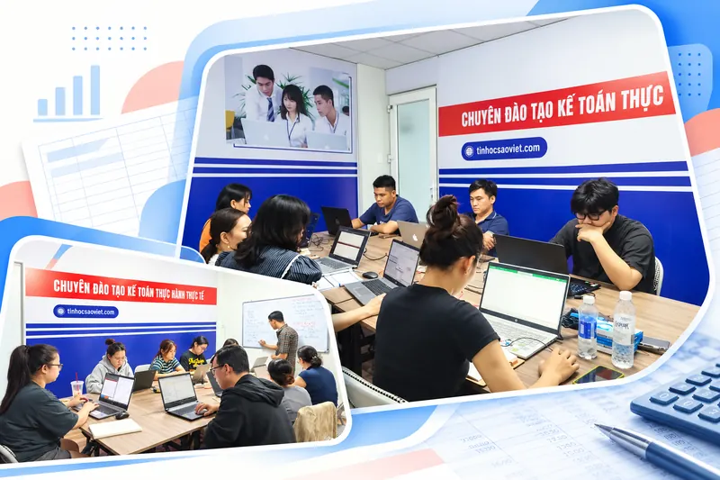Ảnh ghép từ lớp kế toán thực tế do chủ website cung cấp