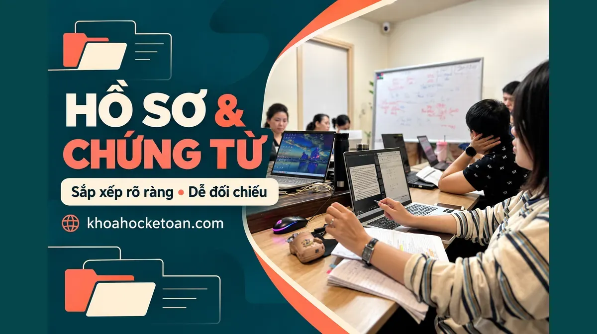 Ảnh thiết kế từ lớp kế toán thực tế do chủ website cung cấp, minh họa Hồ sơ thuế thực hành: cách lập danh sách thông tin cần kiểm tra.